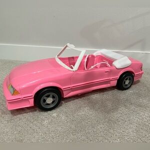Barbie Doll Vehicle - Ford Mustang Toy Convertible Car Pink 1993 Mattel